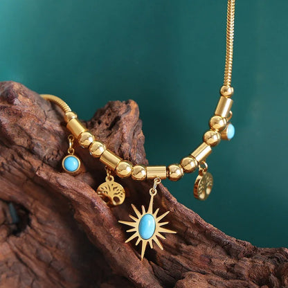 Collar  "Sol y Vida" - Edición limitada LLEVA GRATIS Pulsera