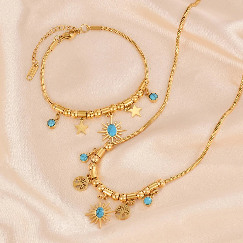 Collar  "Sol y Vida" - Edición limitada LLEVA GRATIS Pulsera