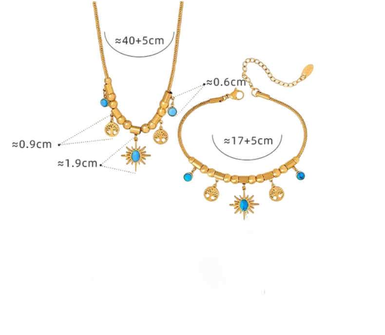 Collar  "Sol y Vida" - Edición limitada LLEVA GRATIS Pulsera
