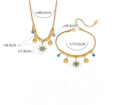 Collar  "Sol y Vida" - Edición limitada LLEVA GRATIS Pulsera